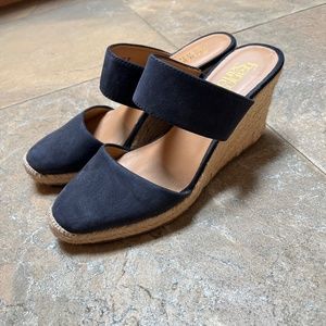 Franco Sarto, Navy Blue Suede wedges, 8M